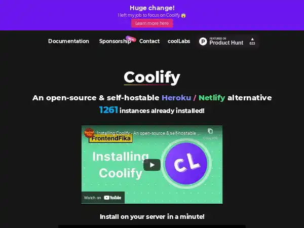 Screenshot of Coolify