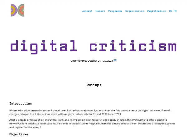 Screenshot of digital criticism