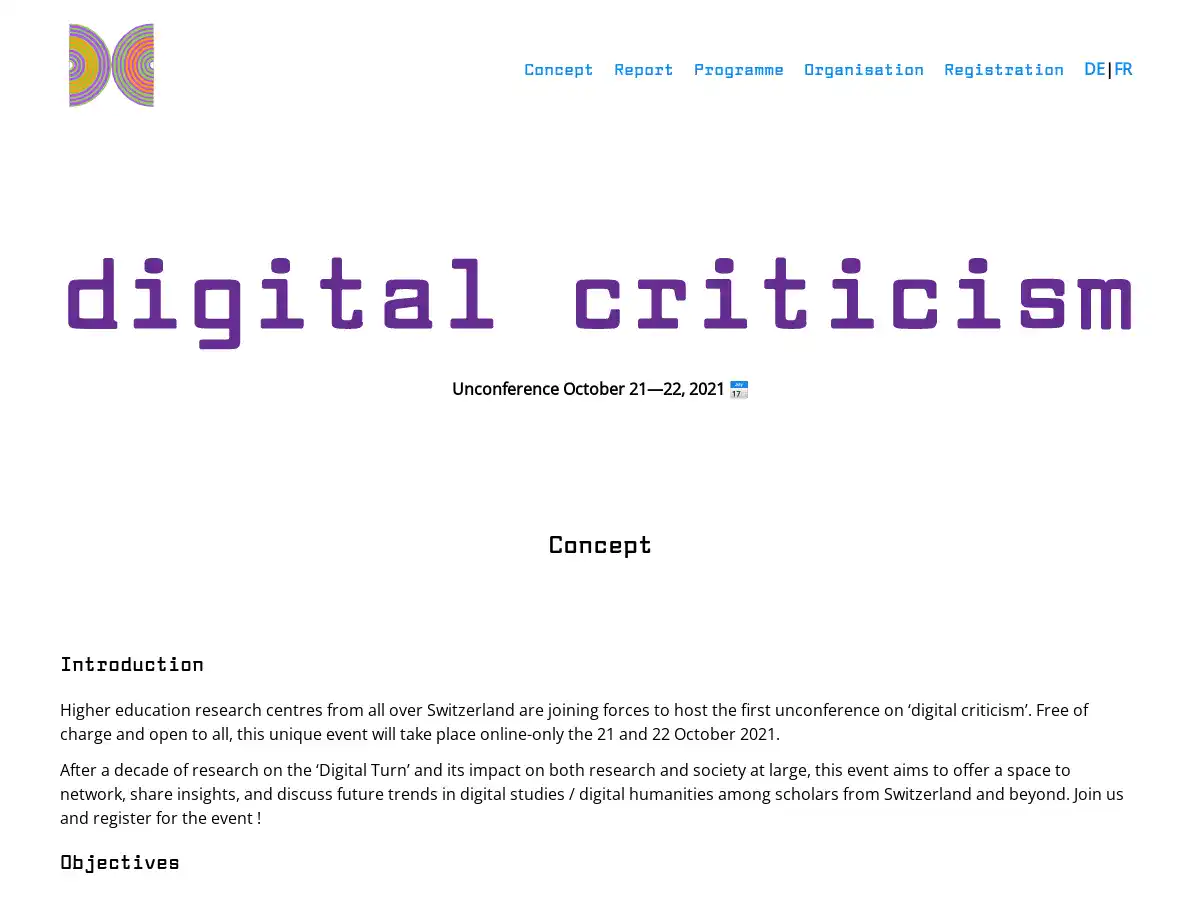 Screenshot of digital criticism