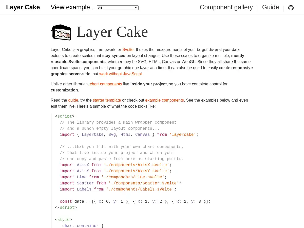 Screenshot of Layer Cake