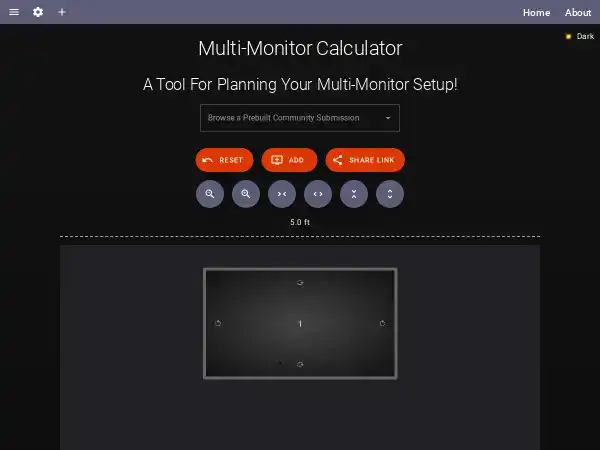 Screenshot of Multi-Monitor Calculator