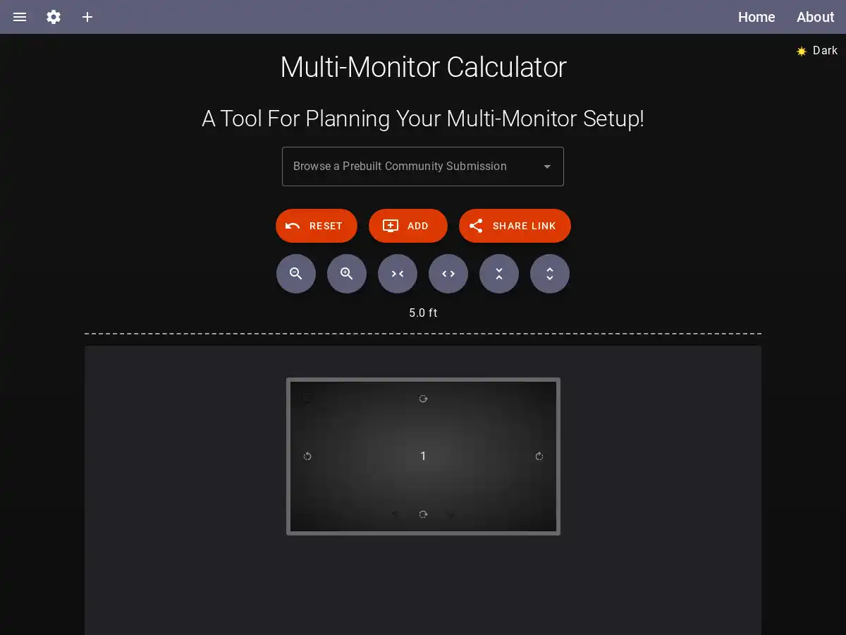 Screenshot of Multi-Monitor Calculator