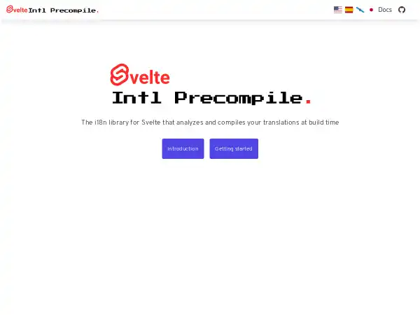 Screenshot of Svelte Intl Precompile