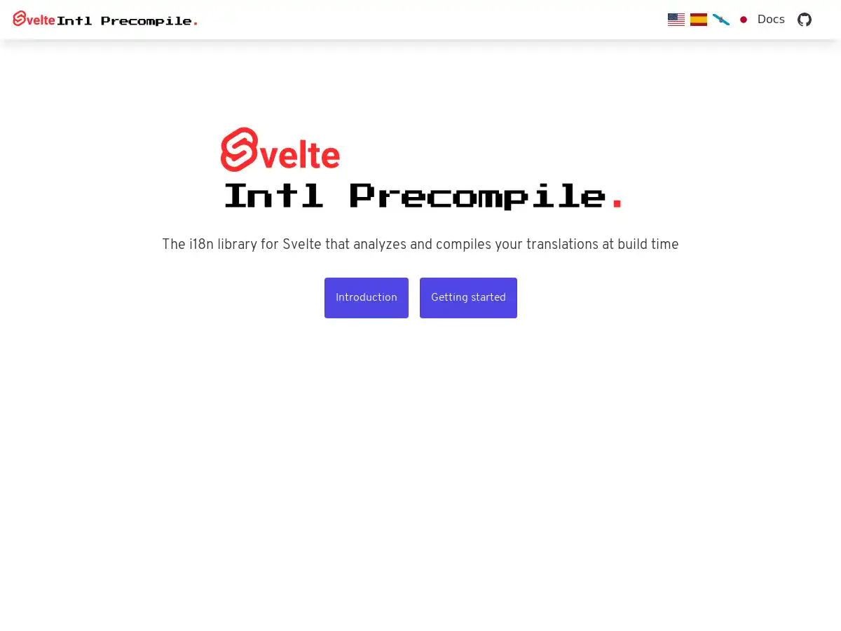 Screenshot of Svelte Intl Precompile