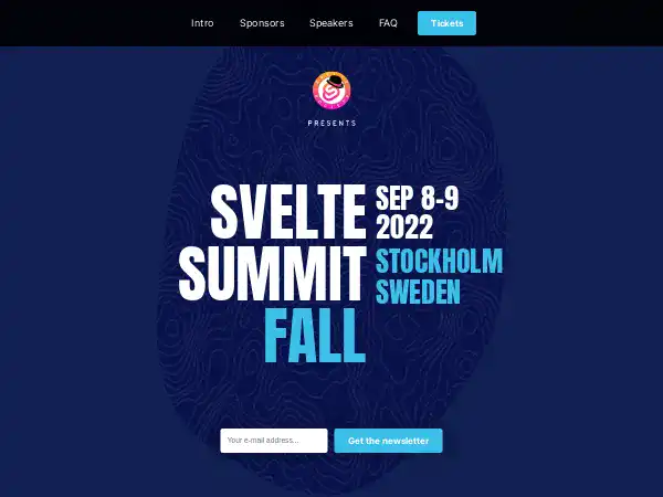 Screenshot of Svelte Summit Fall 2021