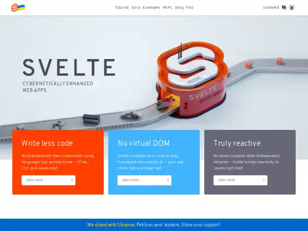 Screenshot of Svelte.dev